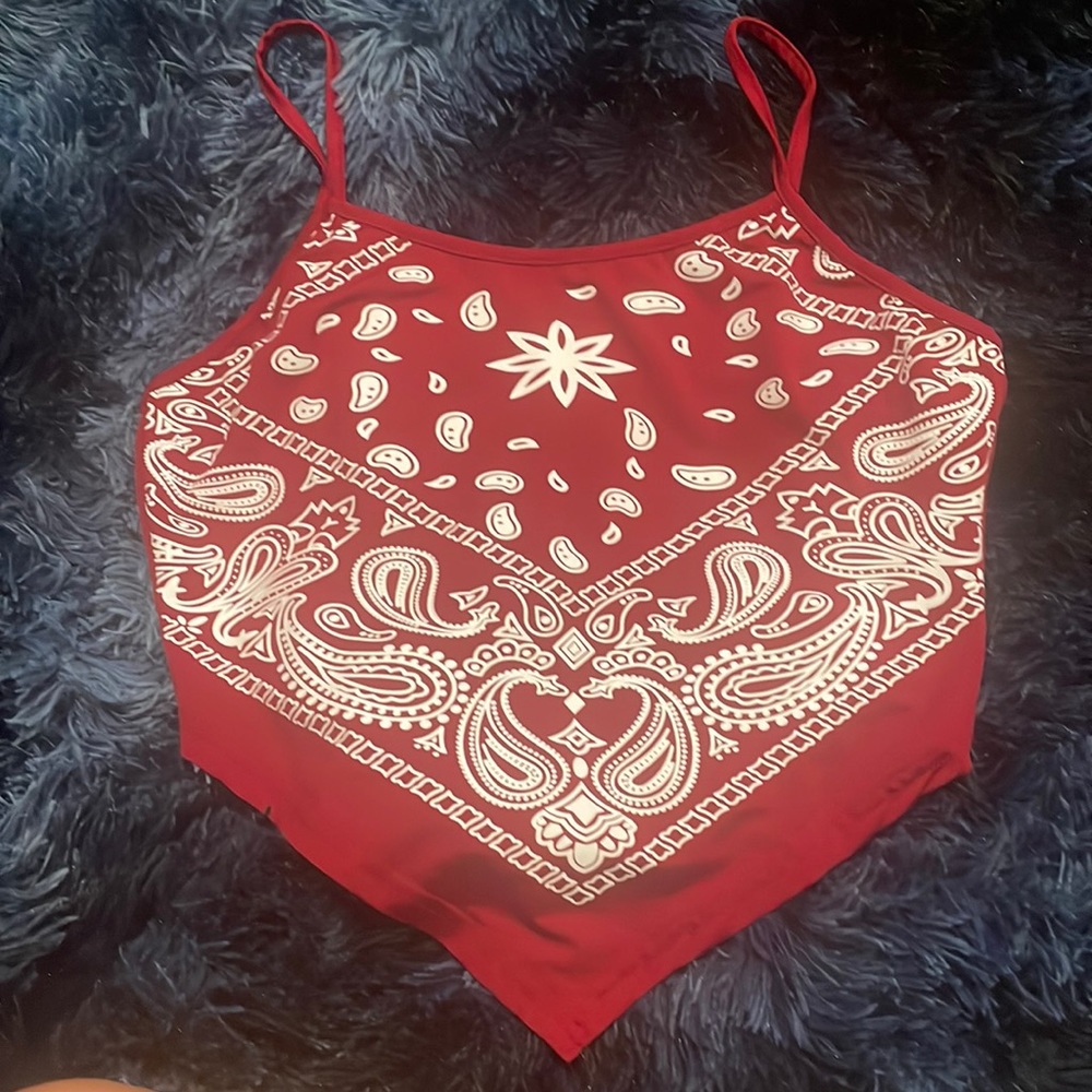 Red Patterned Top